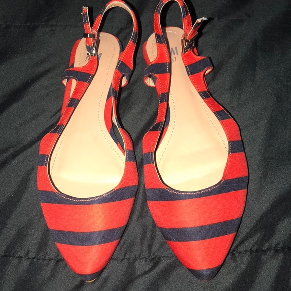 H&M Shoes - H&M shoe (Navy blue and Orange stripes)